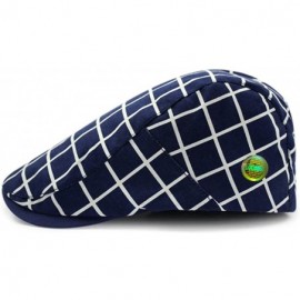 Newsboy Caps Checker Check Plaid Tartan Newsboy Beret Cap Hat FFH032 - Ffh319blu - CM12GAPIF5B $19.47