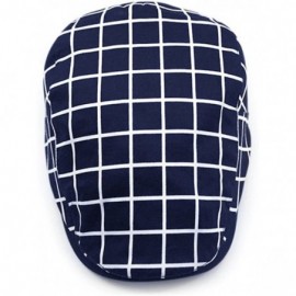 Newsboy Caps Checker Check Plaid Tartan Newsboy Beret Cap Hat FFH032 - Ffh319blu - CM12GAPIF5B $19.47