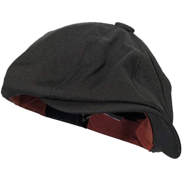 Newsboy Caps 8 Panels Herringbone Newsboy Cap Ivy Ascot Beret Hat Cabbie Gatsby Flat Hunting Cap - Black - CW18YG3K84S $10.20