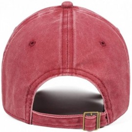 Baseball Caps Unisex Men Denim Baseball Hats Cotton Adjustable Mesh Visor-Hoyt-Team-Logo-Flat Caps - Red-6 - CK18T3ZKC4A $20.99