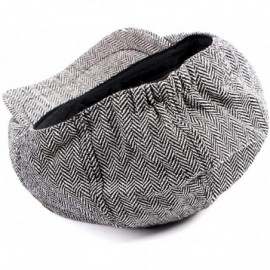 Newsboy Caps Mens Flat Cap Beret Herringbone Newsboy Bakerboy Hat Gatsby Peaky Blinders - Light-gray - C218LGMIZLX $9.95