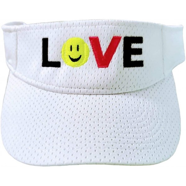 Visors Love Tennis Visor. Perfect Tennis Visors for Women White - C618DXHR9YR $30.73