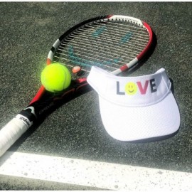 Visors Love Tennis Visor. Perfect Tennis Visors for Women White - C618DXHR9YR $30.73