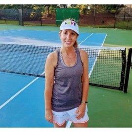 Visors Love Tennis Visor. Perfect Tennis Visors for Women White - C618DXHR9YR $30.73