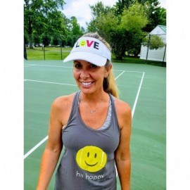 Visors Love Tennis Visor. Perfect Tennis Visors for Women White - C618DXHR9YR $30.73