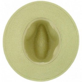 Fedoras Rhinestone Band Adjustable Bling Bling Paper Straw Fedora Hat - Natural - CA18EC24QZ4 $13.41