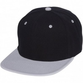 Baseball Caps New Two Tone Snapback Hat Cap - Black/Gray - CW11B5O2RLR $9.34