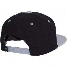 Baseball Caps New Two Tone Snapback Hat Cap - Black/Gray - CW11B5O2RLR $9.34