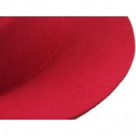 Fedoras Women's Large Brim Casual Felt Hat Fedoras Cap - White - C1124EJOCML $26.91