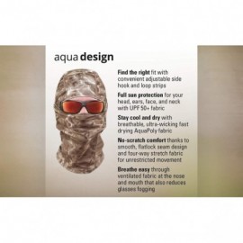 Balaclavas Aqua Design - Cool Weather Mens Face Mask UPF50+ Sun Wind Helmet Liner Balaclava - Misty Sky - CP18D65HGON $17.87