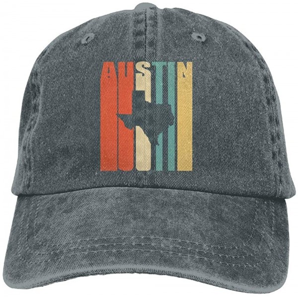 Baseball Caps Unisex Adjustable Cotton Denim Baseball Cap Vintage Austin Texas Hiphop Cap - Asphalt - CR18IUT3T5K $12.69