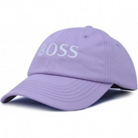 Baseball Caps BOSS Baseball Cap Dad Hat Mens Womens Adjustable - Lavender - CZ18M9MI7ZK $12.89