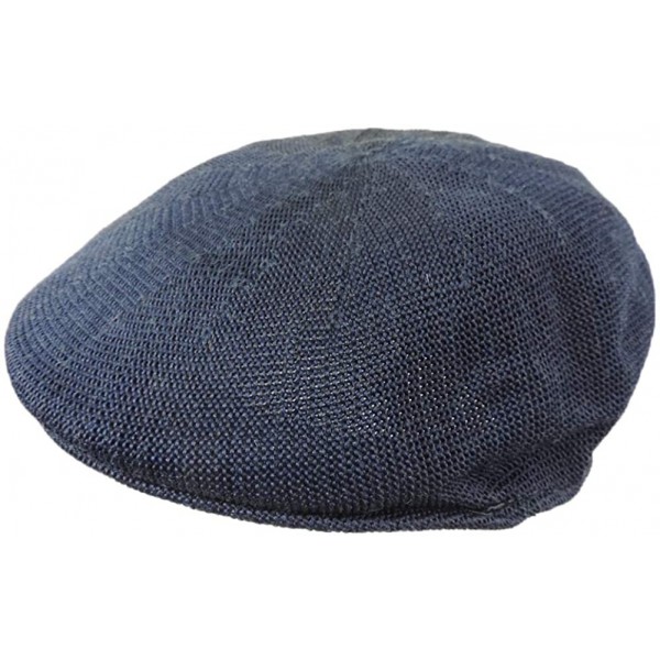 Newsboy Caps Mens Navy Blue Knitted Golf Gatsby Ascot Newsboy Cap - CT11LYGIDEL $11.86