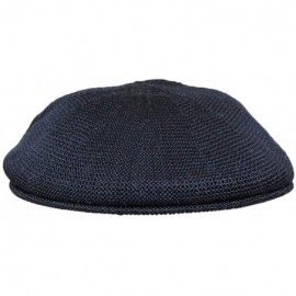 Newsboy Caps Mens Navy Blue Knitted Golf Gatsby Ascot Newsboy Cap - CT11LYGIDEL $11.86