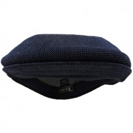 Newsboy Caps Mens Navy Blue Knitted Golf Gatsby Ascot Newsboy Cap - CT11LYGIDEL $11.86