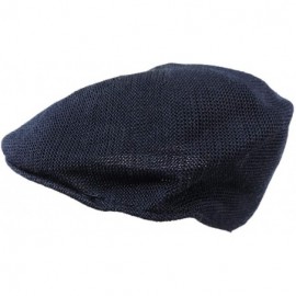 Newsboy Caps Mens Navy Blue Knitted Golf Gatsby Ascot Newsboy Cap - CT11LYGIDEL $11.86