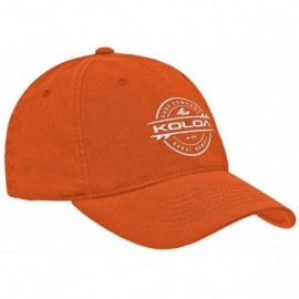 Baseball Caps Classic Cotton Dad Hats. Low Profile Adjustable Caps - Orange/W - CT12MAFQDCU $18.82