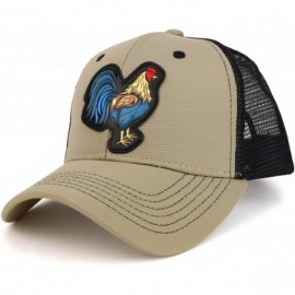 Baseball Caps High Frequency Chicken Structured Trucker Mesh Cap - Khaki - CJ18T27RIXZ $12.42