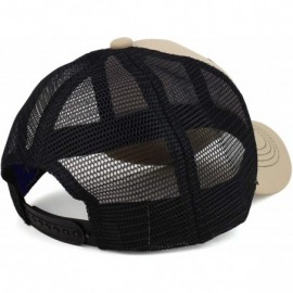 Baseball Caps High Frequency Chicken Structured Trucker Mesh Cap - Khaki - CJ18T27RIXZ $12.42