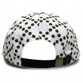 Baseball Caps Flower 5 Panel Biker Hat - Olive Dots - C2121SCCCCT $13.24
