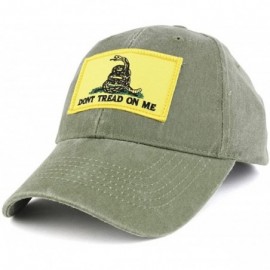Baseball Caps Dont Tread on Me- Gadsden Snake Embroidered Tactical Patch with Adjustable Operator Cap - Olive - CH17YY95NGW $...