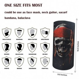 Balaclavas 6 PCS Seamless Face Mask Bandanas- Elastic Neck Gaiter Headband Balaclava - Skull 2 - CA1903DW30O $16.12