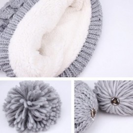 Skullies & Beanies Womens Winter Hat and Scarf Set for Girls Knitted Beanie Hat Pom Pom Hats Infinity Scarf - C0187AK3EX9 $29.74