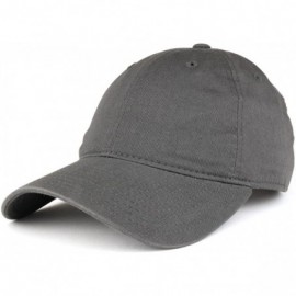 Baseball Caps Low Profile Vintage Washed Cotton Baseball Cap Plain Dad Hat - Charcoal - CA1864KSUC0 $16.40