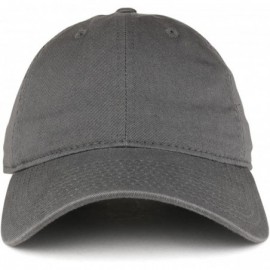 Baseball Caps Low Profile Vintage Washed Cotton Baseball Cap Plain Dad Hat - Charcoal - CA1864KSUC0 $16.40