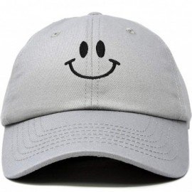 Baseball Caps Smile Baseball Cap Smiling Face Happy Dad Hat Men Women Teens - Gray - CJ18SLZ3C8R $10.58