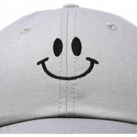 Baseball Caps Smile Baseball Cap Smiling Face Happy Dad Hat Men Women Teens - Gray - CJ18SLZ3C8R $10.58