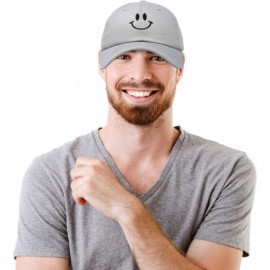 Baseball Caps Smile Baseball Cap Smiling Face Happy Dad Hat Men Women Teens - Gray - CJ18SLZ3C8R $10.58