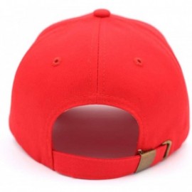 Baseball Caps Plain Cotton Baseball Cap Classic Adjustable Hats for Men Women Unisex Fitted Blank Hat - Red - CM192EIA2AW $11.29