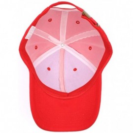 Baseball Caps Plain Cotton Baseball Cap Classic Adjustable Hats for Men Women Unisex Fitted Blank Hat - Red - CM192EIA2AW $11.29