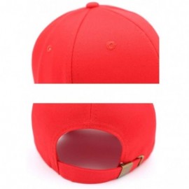 Baseball Caps Plain Cotton Baseball Cap Classic Adjustable Hats for Men Women Unisex Fitted Blank Hat - Red - CM192EIA2AW $11.29