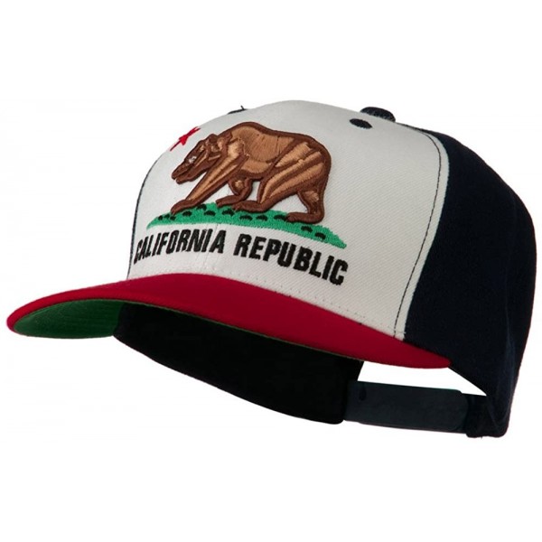 Baseball Caps California Republic Cap - Red White Navy W33S33F - C711C0N3JSH $35.73