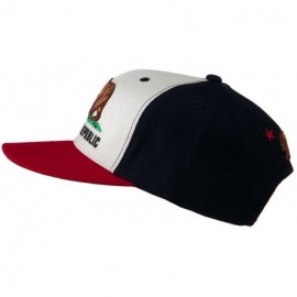 Baseball Caps California Republic Cap - Red White Navy W33S33F - C711C0N3JSH $35.73