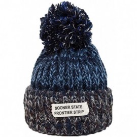 Bomber Hats Winter Hats for Women Hairball Thick Hat Girls Caps Knitted Beanies Cap - Nary - CT18INLNQ6K $11.33