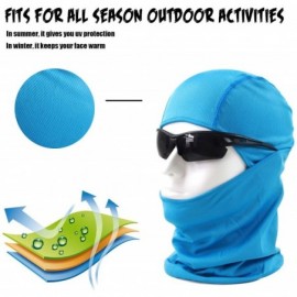 Balaclavas Balaclava Face Mask Adjustable Windproof UV Protection Hood - Light Blue - CQ17AADI8WG $10.22