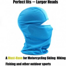 Balaclavas Balaclava Face Mask Adjustable Windproof UV Protection Hood - Light Blue - CQ17AADI8WG $10.22