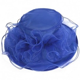 Sun Hats Women Church Derby Hat Wide Brim Wedding Dress Hat Tea Party HAT S019 - Blue - CH12NAB6OAE $18.26