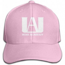 Baseball Caps Black Baseball Cap UA Hero Academia Baseball Hat Unisex 6 Pannel Hat - Pink - CK18YEQDW6O $15.35