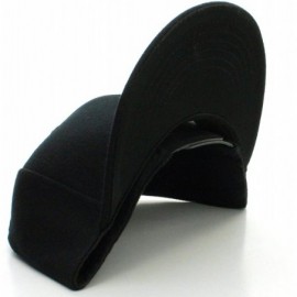 Baseball Caps Classic Flat Bill Visor Blank Snapback Hat Cap with Adjustable Snaps - Black - CS18646ET0U $9.69