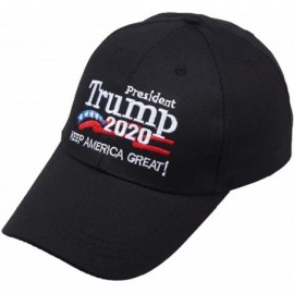 Baseball Caps Keep America Great Again Cap Donald Trump 2020 Campaign MAGA Hat Adjustable Baseball Hat with USA Flag - Black2...