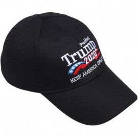Baseball Caps Keep America Great Again Cap Donald Trump 2020 Campaign MAGA Hat Adjustable Baseball Hat with USA Flag - Black2...