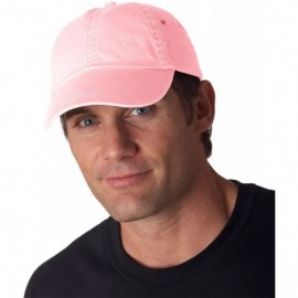 Baseball Caps Solid Low-Profile Twill Cap - Charity Pink - CR1128RL1HV $9.69