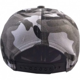 Baseball Caps Premium Plain Solid Flat Bill Snapback Hat - Adult Sized Baseball Cap - Urban Camo - CA183N76ECW $12.27