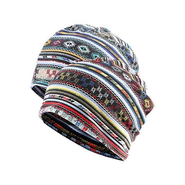 Skullies & Beanies Women's Sleep Soft Headwear Cotton Lace Beanie Hat Hair Covers Night Sleep Cap - Color Mix 31&32 - C8192YO...