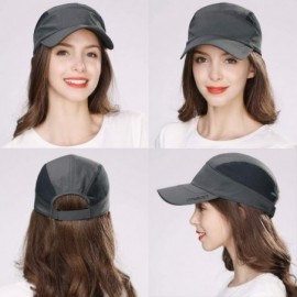 Baseball Caps Mens UPF50 Quick-Dry Baseball Cap Foldable Brim Free-Size Sun Hat Unisex - 00040_gray - CU18S87XY78 $14.72