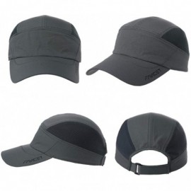 Baseball Caps Mens UPF50 Quick-Dry Baseball Cap Foldable Brim Free-Size Sun Hat Unisex - 00040_gray - CU18S87XY78 $14.72